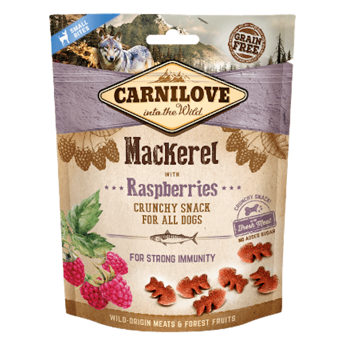 Carnilove Хрустящие Закуски, Скумбрия и Малины собак 200 г