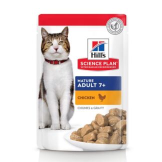 Hill's Science Plan Feline Mature Adult 7+ с курицей в пакетиках, 12 x 85 g