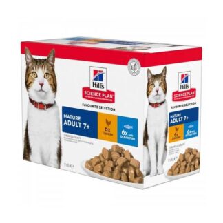 Hill's Science Plan Feline Mature Adult 7+ Multipack в пакетиках, 12 x 85 g