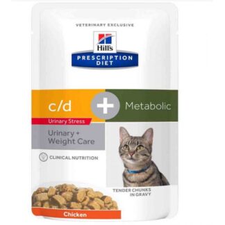 Hill's Prescription Diet Feline C/D Urinary Stress + Metabolic пакетики 12 x 85 g