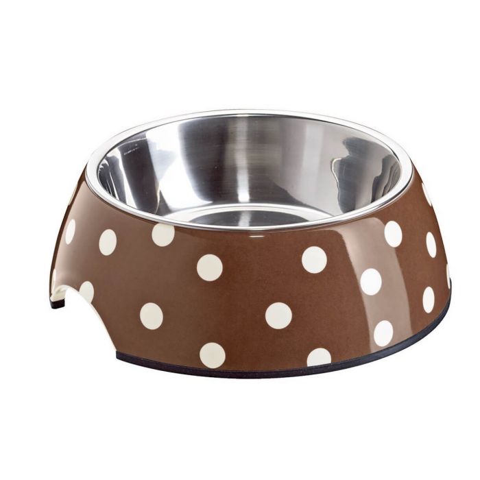Hunter Миска из нержавеющей стали в горошек для собак и кошек 160 мл