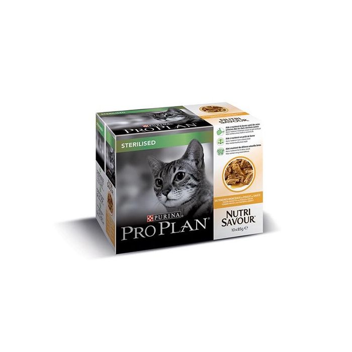 Purina Proplan Cat Nutrisavour Sterilised Курица 85 г 10 пакетиков