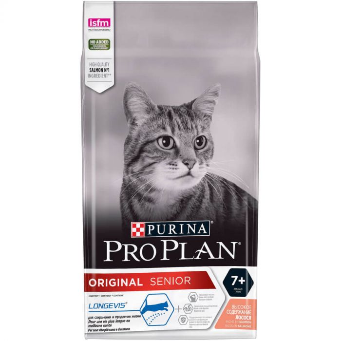 Purina Proplan Original Cat Long Senior 7+ Лосось 1,5 кг