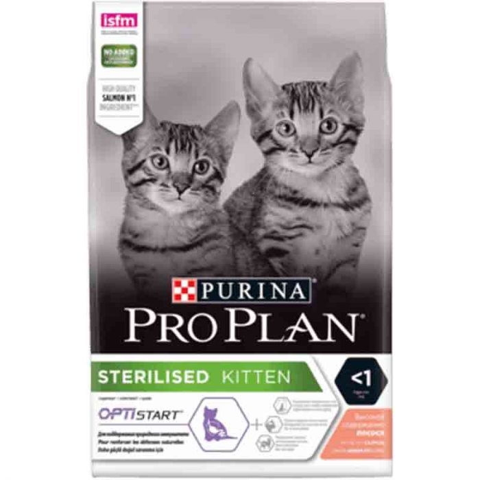 Purina Proplan Sterilised Kitten с Optistart Лосось 3 кг