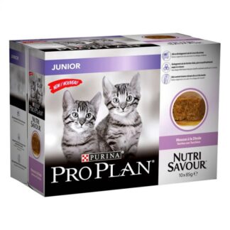 Purina Proplan Cat Nutrisavour Junior мусс с индейкой 10 х 85 г