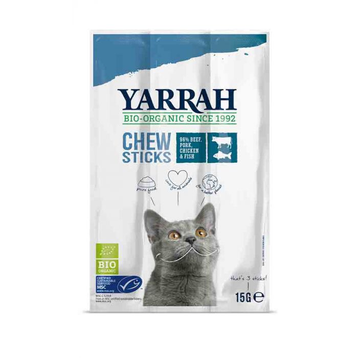 Yarrah Bio Закуски для кота 3 х 15 гр
