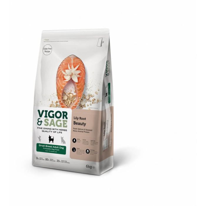Vigor & Sage Dog Small Lily Root/Salmon 6 кг