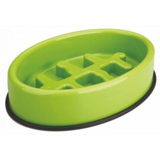 Миска против обжорства M-pets Fishbone овальная зеленая