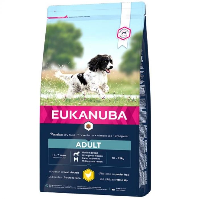 Eukanuba Dog Active Adult Medium Breed с курицей 15 кг