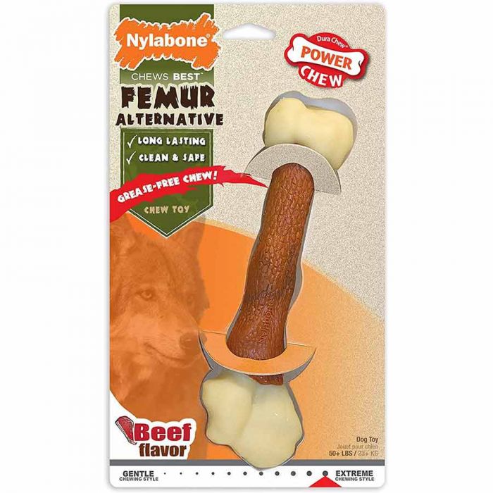 Nylabone Toy Power Chew Alternative Femur Beef XL