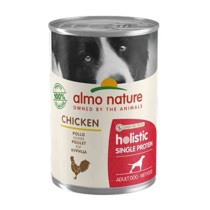 Almo Nature Dog Holistic Single Protein Курица 24 x 400 г