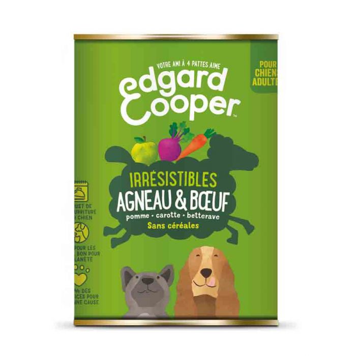 Edgard & Cooper Lamb & Beef Can Adult Dog 6x400 г