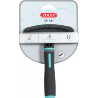 Zolux Anah Выдвижная расческа карри с 18 зубьями, черная для собак