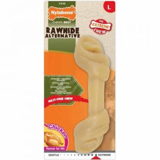 Nylabone Power Chew Альтернативная сыромятная кожа с курицей L
