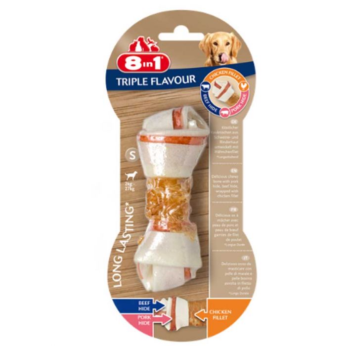 8in1 Triple Flavor Bone S для собак, МУЛЬТИПАКЕТ, 6 шт.