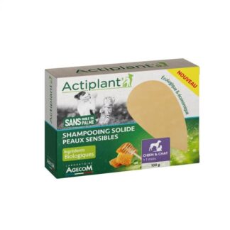 Твердый шампунь Actiplant для чувствительной кожи кошек и собак 100г