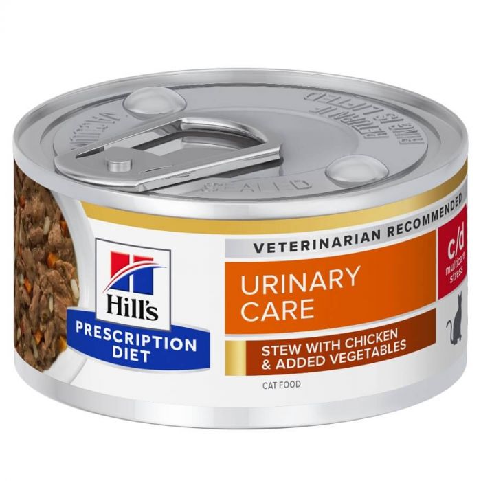 Hill's Prescription Diet Feline C/D Медленноварка от стресса при мочеиспускании с курицей и овощами 24 x 82 гр