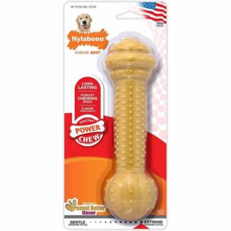 Nylabone Power Chew Barbell Игрушка с арахисовым маслом L/XL