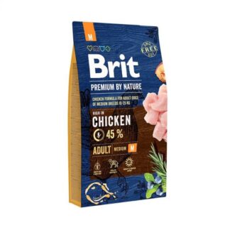 Brit Premium by Nature M для взрослых собак 8 кг