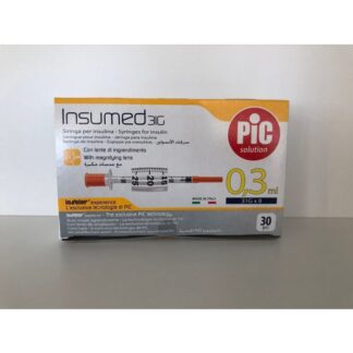 Инсулиновый шприц Insumed U-100 0,25 мл x 8 мм 31G (30 шт. в коробке)