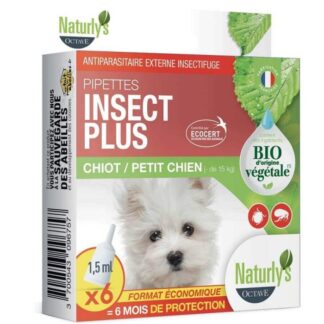 Naturlys органическое насекомое плюс пипетки щенок и маленькая собака x6