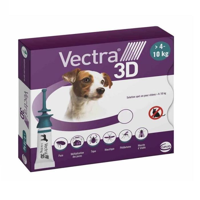 Vectra 3D Dog от 4 до 10 кг 3 пипетки