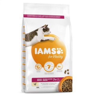 IAMS Vitality Senior корм для кошек с курицей 10 кг