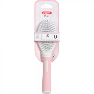 Zolux Anah Pink расческа из двух материалов для кошек