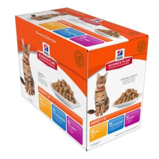 Hill's Science Plan Feline Adult Optimal Care Pack Mixed 12 пакетиков по 85 г