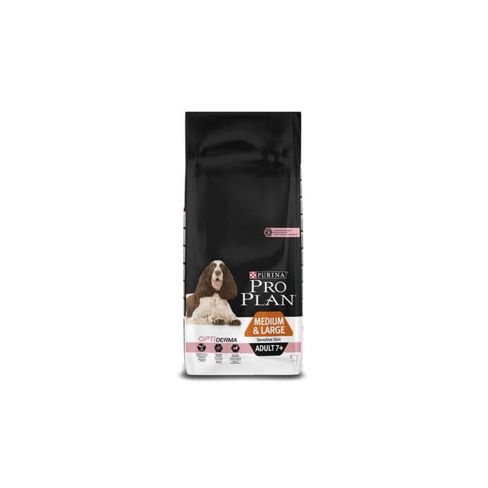 Purina Proplan Dog Medium-Large Adult 7+ Sensitive Skin Salmon OPTIDERMA 3 кг