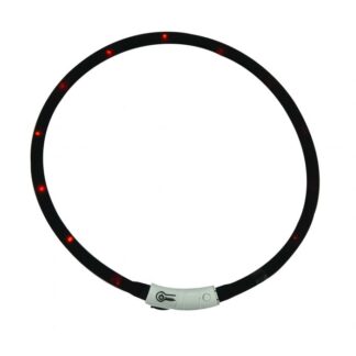 Перезаряжаемый светодиодный ошейник Bubimex черный 20-70 см