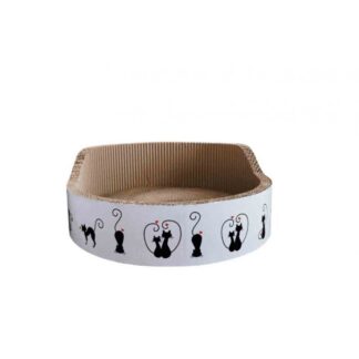 Когтеточка Bubimex корзина из гофрированного картона с кошачьей мятой