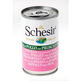 Schesir Куриное филе с ветчиной в желе для кошек 24 x 140 г