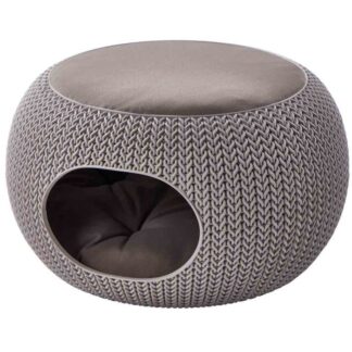 Curver Круглая вязаная будка с подушечками для собаки и кошки Sand