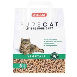 Золюкс PURECAT Растительный наполнитель для кошачьего туалета 8 л