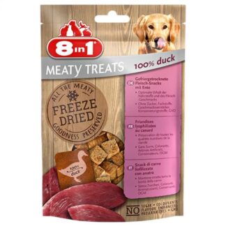 8in1 Лиофилизированный корм для собак Meaty Treats 100% утиная грудка 50г