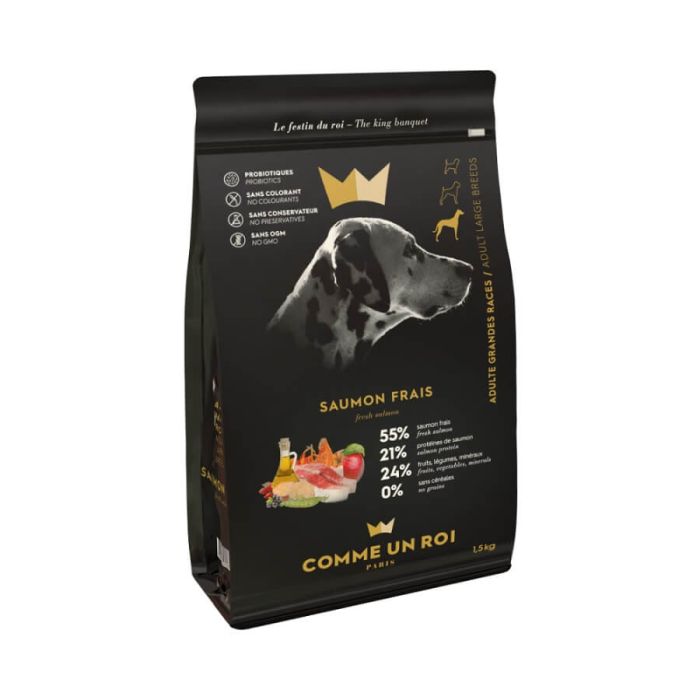 Comme Un Roi Large Adult Dog Свежий лосось 1,5 кг