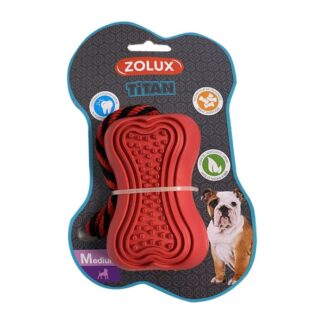 Zolux Toy резинка с веревкой Титан М красная