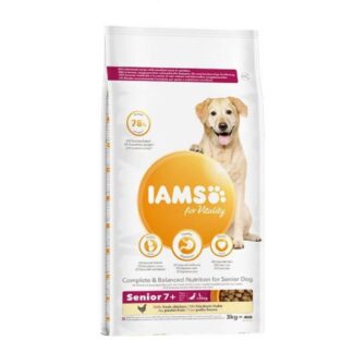 IAMS Vitality Senior корм для собак крупных пород с курицей 3 кг