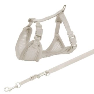 Trixie Soft Harness with Leash Grey Puppy SM
