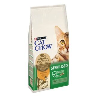 Purina Cat Chow стерилизованная кошачья индейка 10 кг