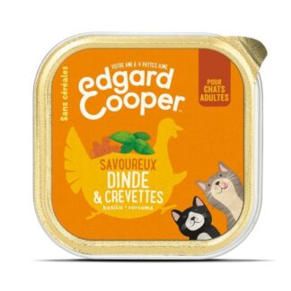 Edgard & Cooper Tasty Turkey & Shrimp Cat взрослый 19x85 г
