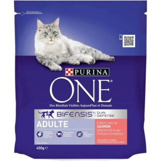 Purina One Adult Cat Лосось 450г