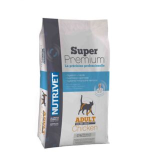 Сухой корм Nutrivet Super Premium Cat с курицей 8 кг