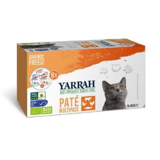 Yarrah Bio Multi Pack Salmon Chicken Beef Cat 8 x 100 г