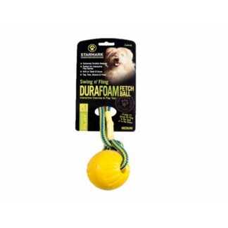 Starmark Toy Swing'n Fling DuraFoam Fetch Ball M