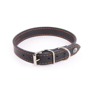 Кожаный ошейник Martin Sellier Черный Оранжевый T56