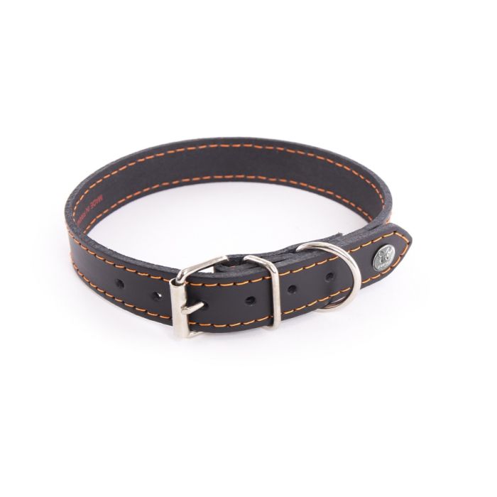 Кожаный ошейник Martin Sellier Черный Оранжевый T56