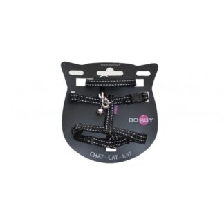 Bobby Harness + Leash Safe черный для кошек
