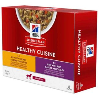 Hill's Science Plan Canine Adult Healthy Cuisine Рагу с курицей и говядиной 8 x 80 г
